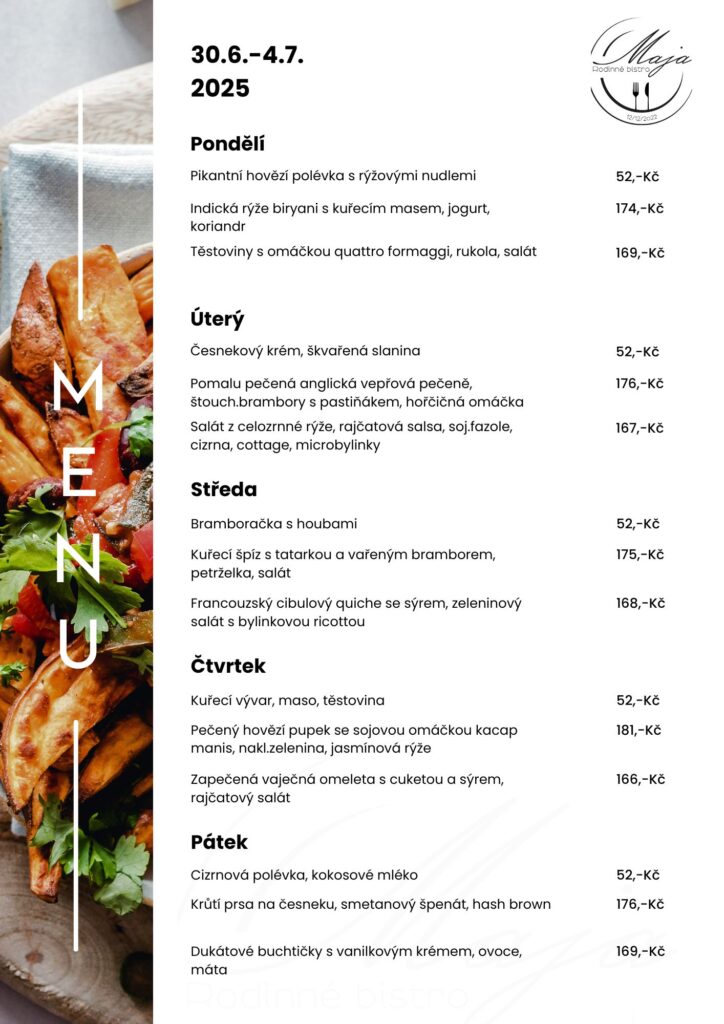 Tydenni menu 1 25